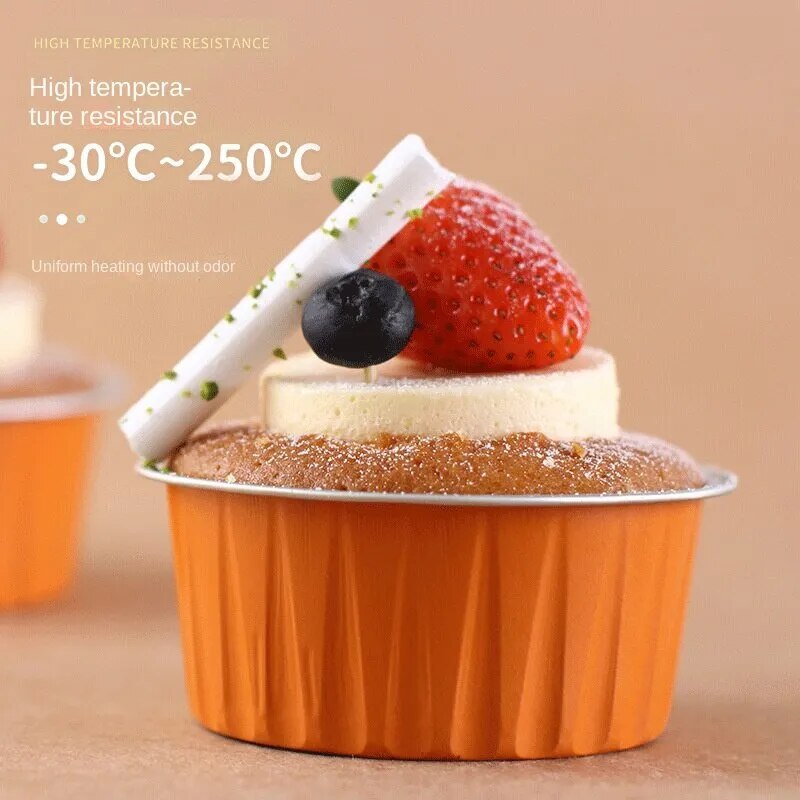 Special Baking Mold for Circular Aluminum Foil Baking Cup 125ml (20 Sets)